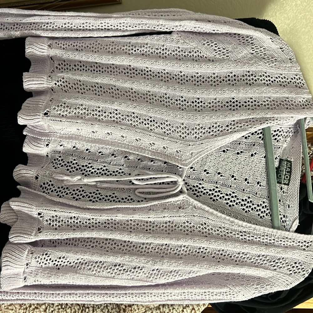 Major Group lilac, Boho sweater, cover, size large